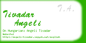 tivadar angeli business card